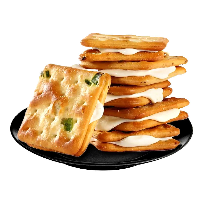 香葱牛轧夹心饼干解馋酥脆网红零食办公室休闲茶配小吃
