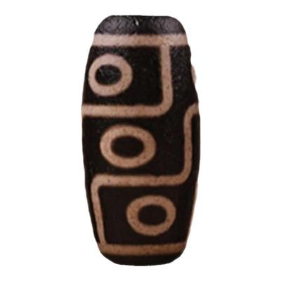 博婷复古黑白九眼天珠玛散珠瑙