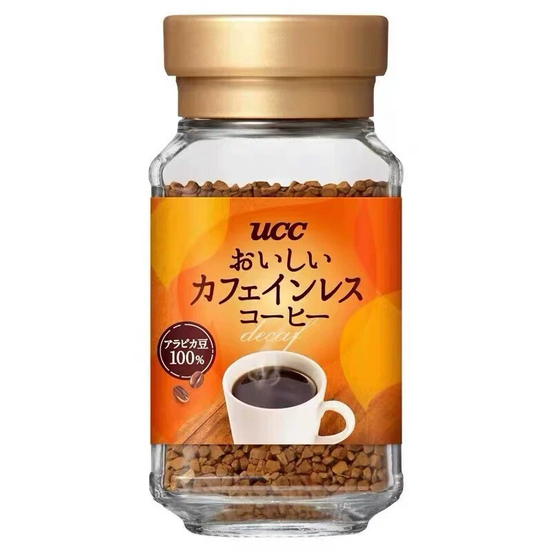 日本进口UCC低因咖啡悠诗诗速溶减咖啡因咖啡手冲黑咖啡粉无蔗糖