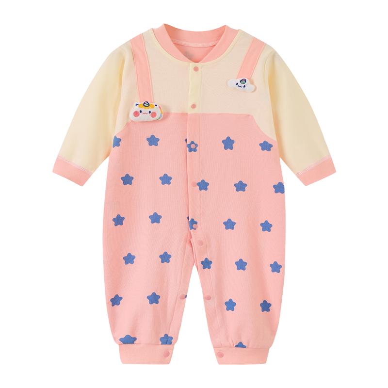 新生儿春秋冬季长袖连体衣衣服