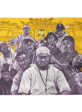 美式HIPHOP酒吧装饰挂布说唱