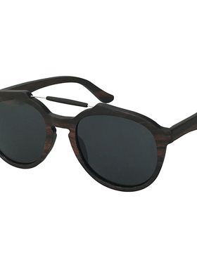 墨镜金属黑檀木偏光太阳眼镜