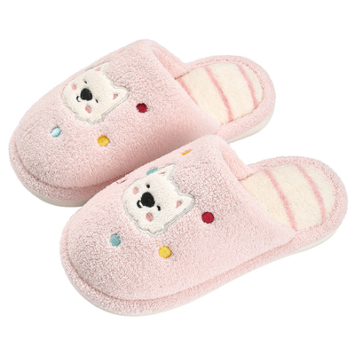 幸福玛丽儿童棉拖鞋男童居家室内秋冬季保暖女童亲子可爱毛绒拖鞋