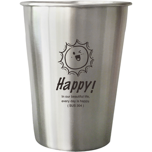 儿童牙刷杯男孩女孩牙缸架壁挂式 304不锈钢宝宝牙桶学生洗漱杯子