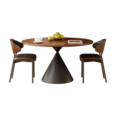 馨佰利中古实木餐桌家用可变圆桌