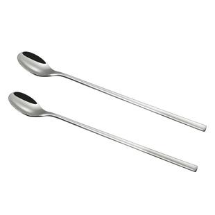 路卡酷304不锈钢咖啡勺长柄勺家用搅拌勺冰淇淋甜品勺加长22cm