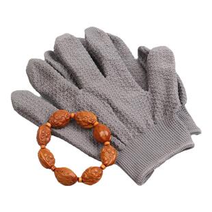 文玩纳米手套盘玩核桃木珠紫檀金刚猴头串抛光包浆加厚菠萝纹手套