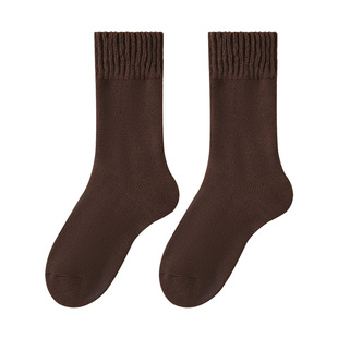 羊毛袜子男防脚气防臭纯棉无骨中筒袜青少年秋冬季加厚保暖羊绒袜