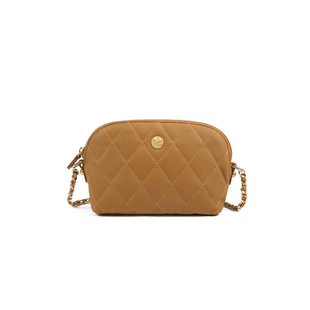 万里马真皮菱格贝壳包手机包小香风女包斜挎单肩链条包女