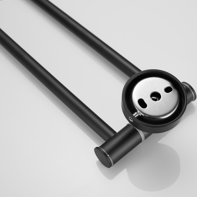 旋转毛巾架304不锈钢卫生间收纳置物架浴室浴巾架托免打孔毛巾杆