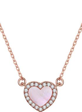 粉色爱心项链轻奢高级颈链