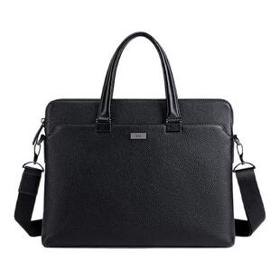 【父亲节礼物】HLA/海澜之家头层牛皮公文包男款手提电脑商务真皮