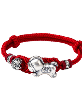 本命年战马手链999足银转运珠马