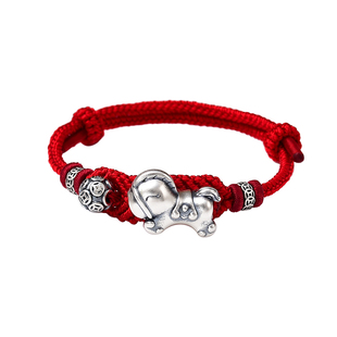 本命年战马手链999足银转运珠手绳战无不胜平安手绳男女财气礼物