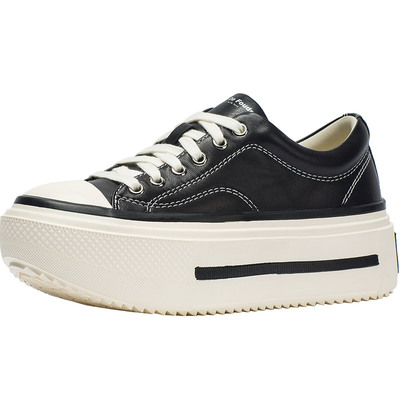 CDF女鞋2025秋季新款时尚百搭板鞋圆头厚底简约潮流休闲运动鞋女