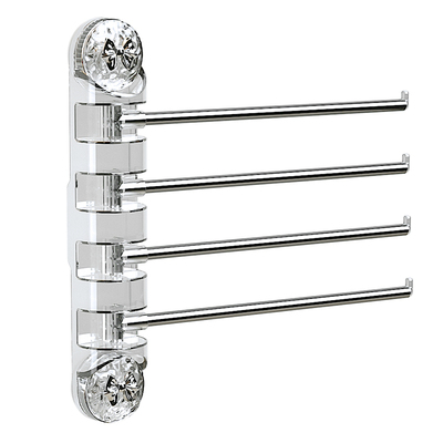 吸盘毛巾架浴室旋转多杆毛巾挂架