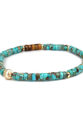 14K包金天然虎眼石手链