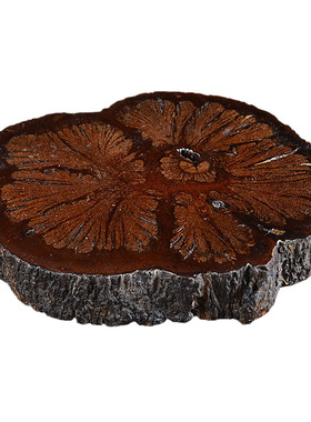 藤实木底座茶杯壶托家居装饰摆件