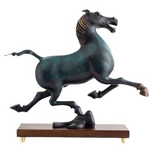 马踏飞燕摆件仿古青铜器马超龙雀铜奔马到成功客厅办公室桌面摆件