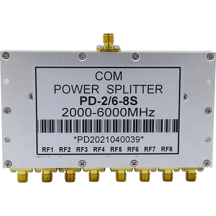 功分器一分八 2.4 5.8G Wifi全频合路器2-6G宽频SMA微带八功分器