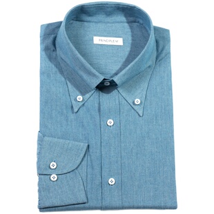Principle M 【经典】Tokyo Shirt 浅牛仔衬衫单宁三步手工衬衫