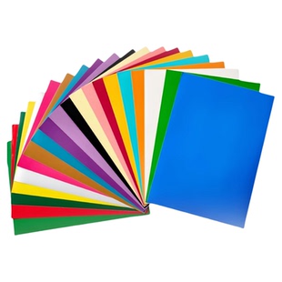 汉唐A4彩色整张铜版纸标签贴纸背胶光面自粘性a4空白不干胶标签激光打印纸红色黏贴纸不干胶标签打印纸HT4428