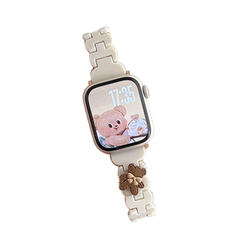 适用iwatch10表带s11苹果手表s10手表带applewatch11细款s9椭圆树脂se高级感8女款小众s7男腕带透气透明手链