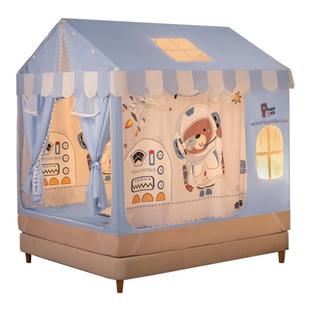 儿童防摔蚊帐家用2025新款卧室高级防止掉床全底蒙古包三开门帐篷