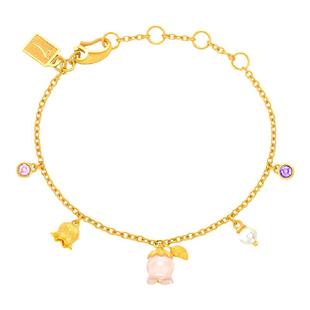 justgold金店幽谷铃兰黄金足金手链1226941Y