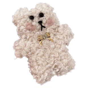 甜系可爱少女小熊毛绒发夹2025新款高级感侧边BB夹气质百搭刘海夹