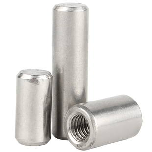 304不锈钢内螺纹圆柱销内牙销子钉带孔定位销/销钉M4M5M6M8M10M12