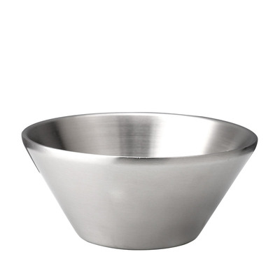 慕厨防摔双层隔热加厚不锈钢碗