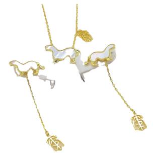 西安旅游文创原创秦杜虎符文创项链耳钉国风虎年礼物母贝镶嵌兵符