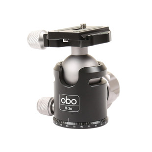 obo欧栢H36云台三脚架通用型球头阻尼微调，承重15kg36mm球径360度旋转底座底部3/8