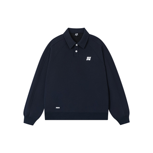 FORNINES学院风刺绣polo衫卫衣男女潮牌情侣春季新款翻领休闲上衣