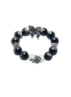 棱迹能量手链双猫眼银耀石