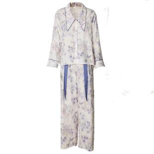 CrystalJelly时尚家居服女夏季兰精天丝可外穿衬衫高级感睡衣真丝