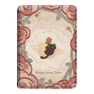 玫瑰花电子书保护套适用kindle猫咪卡通scribe/paperwhite4亚马逊oasis3/2咪咕kpw5/voyage阅读器658青春版壳