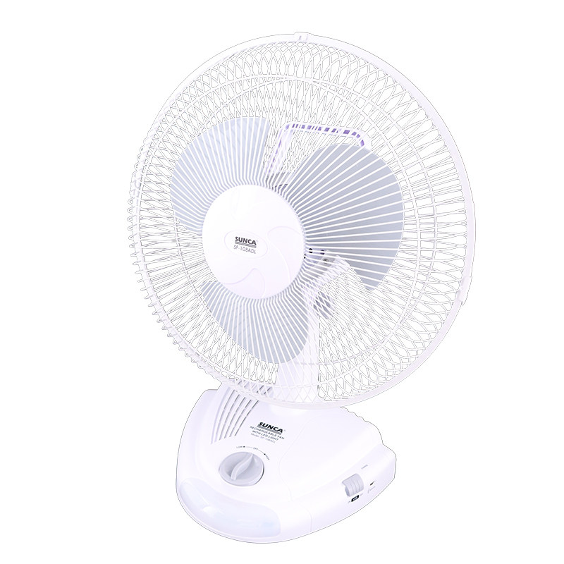SUNCA新佳SF-108ADL充电锂电10寸大风力直流风扇照明摇头台扇