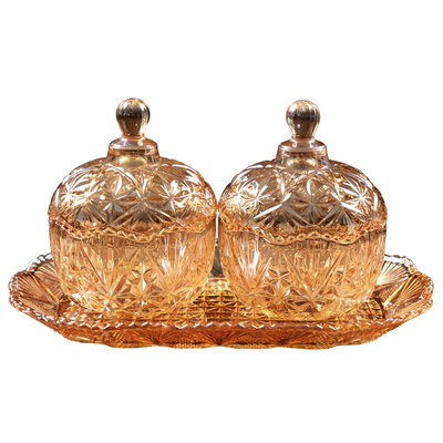 欧式糖果罐套装水晶收纳罐现代