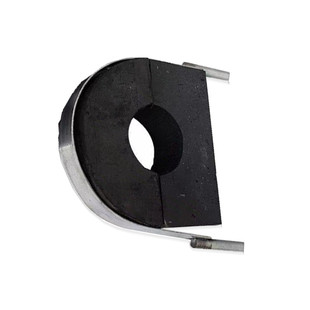 中央空调管道木托抱箍木哈夫防腐减震保温PE橡塑管托聚氨酯管托