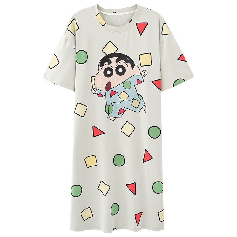 带胸垫睡裙女夏季纯棉薄款家居服