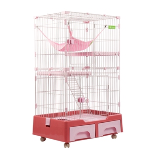 猫笼猫砂盆一体设计双层大空间