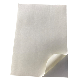 棉纹纸不干胶贴纸定做茶叶标签 空白洒金logo标贴印刷特种纸自粘