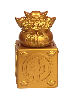 泰山祈愿福袋玉玺发财树摆件