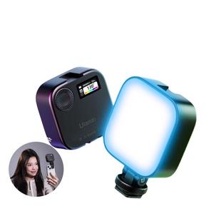 夹在手机上的补光灯U60方块RGB化妆镜补光灯超亮方块小灯迷你便携式直播用彩色打光灯