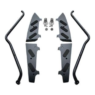 适用三阳巡弋250/300摩托车护杠射灯支架踏板保险杠防摔杠不锈钢