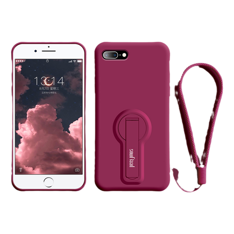 iphone6splus手机壳新款2022年苹果6s液态硅胶iPhone 7plus个性创意8plus女款苹果7自带支架