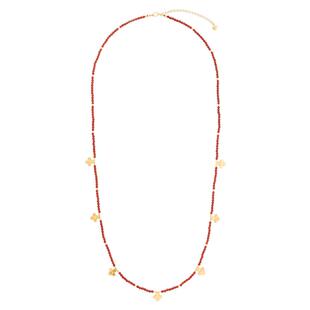 DANCE BLING项链纯银镀金高级原创小众设计幸运花玛瑙项链毛衣链