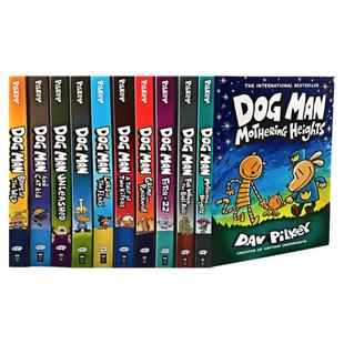 现货 英文原版Dog man神探狗狗1-12册 6-13岁小学课外阅读章节幽默漫画童书 内裤超人队长小彼蒂的漫画俱乐部同作者 中图正版图书